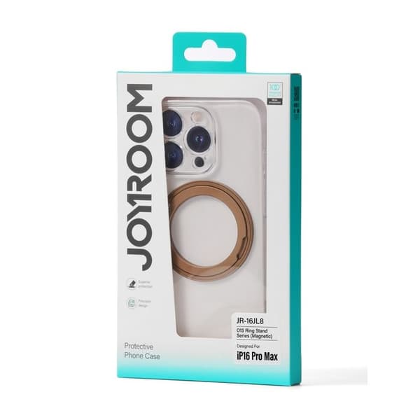 MagSafe-fodral för iPhone 16 Pro med 360° ringstöd - Guld