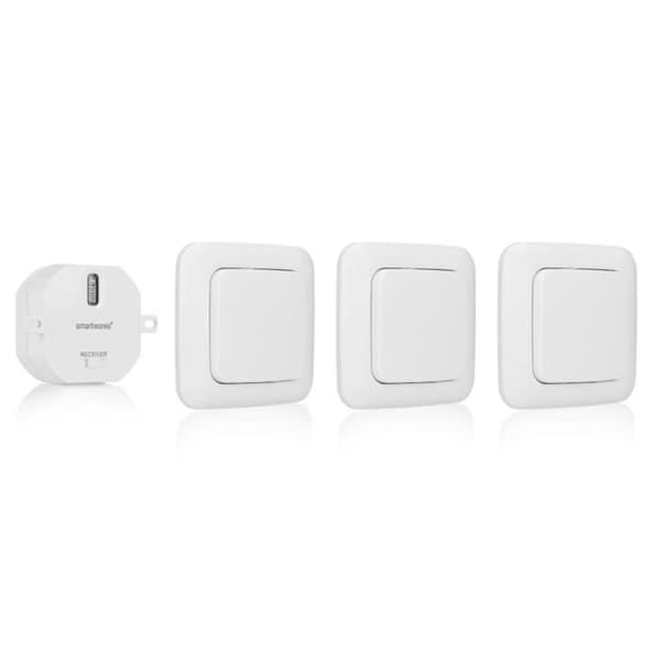 Smartwares Sovrumsbrytarset 8x8x1,7 cm Vit