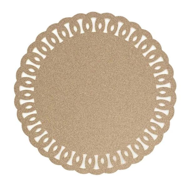 Rund Glitter Duk "Girland" 38cm Guld