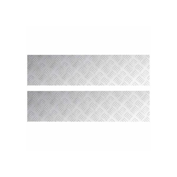 Aluminiumtrappa - vidaXL - 80x20 cm - Silver - Halkskydd - Set om 2
