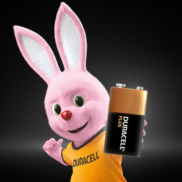 Duracell Plus 9V alkaliska batterier, 6LR61 MN1604, 2 st