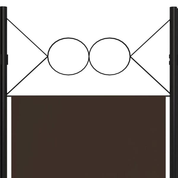 vidaXL 6-Panel Rumsavdelare Brun 240x180 cm