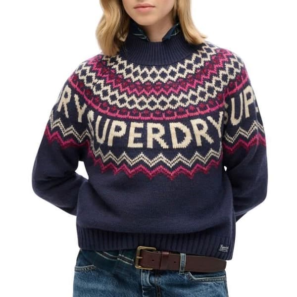 Superdry Fair Isle Stickad Tröja Dam
