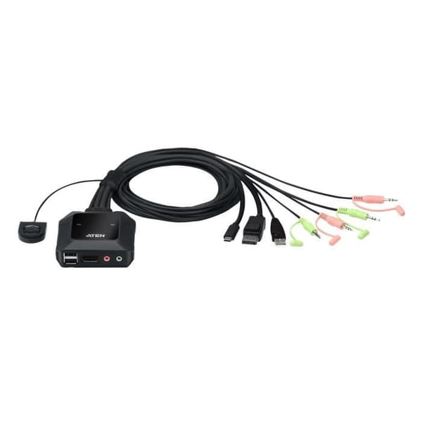 KVM-switch - CS52DP-AT - 2 portar - USB-C - Kompakt - Trådad