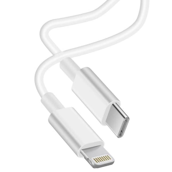 USB Typ C till Lightning 2M Laddnings- och synkroniseringskabel Maxlife Vit