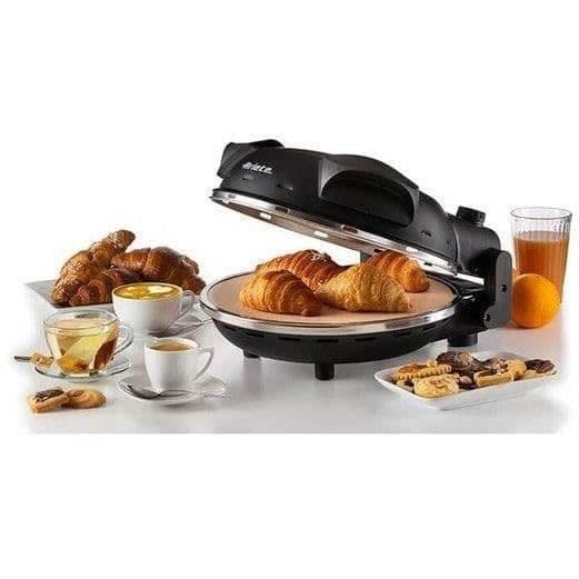 ARIETE elektrisk pizza - 917 - Svart - Eldfast sten - 1200W - Diameter 33cm - Max temperatur 400°C