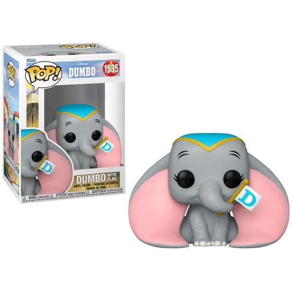Figur - Funko Pop! - Dumbo - Vinyl 9,5 cm - Flagga - Perfekt present