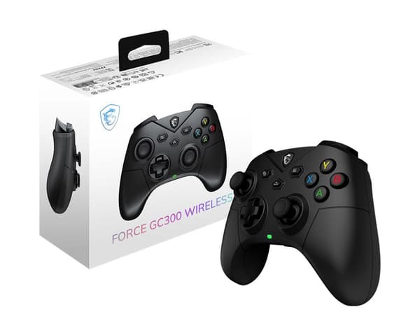 Spelkontroll - PC - FORCE GC300 - Trådlös - Svart - MSI