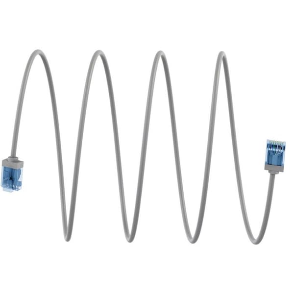 GOOBAY Ethernetkabel Cat6a oshieldad LSOH slim / ultraflexible - grå 1m