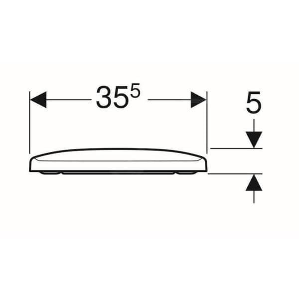 Toalettsits - GEBERIT - SELNOVA SQUARE - Duroplast - Vit - Universal