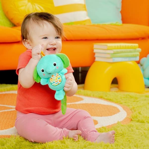 Bright Starts babyleksak elefant - musikmobil för utflykter