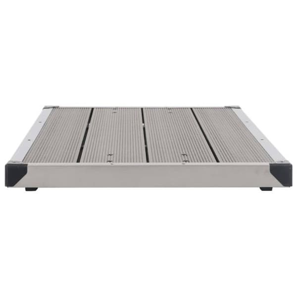 vidaXL Utomhusduschkar WPC Rostfritt stål 110x62cm Grå