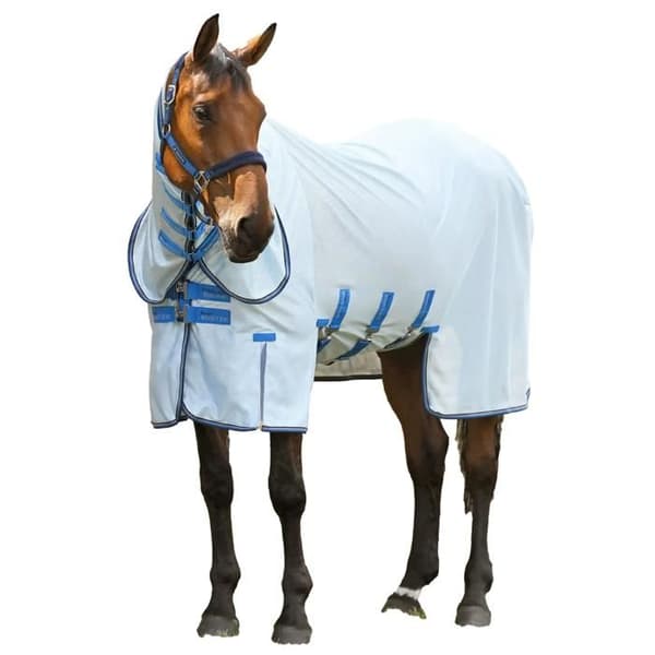 Premier Equine Combo Bug Buster flugskydd för häst - Blå - 221 cm