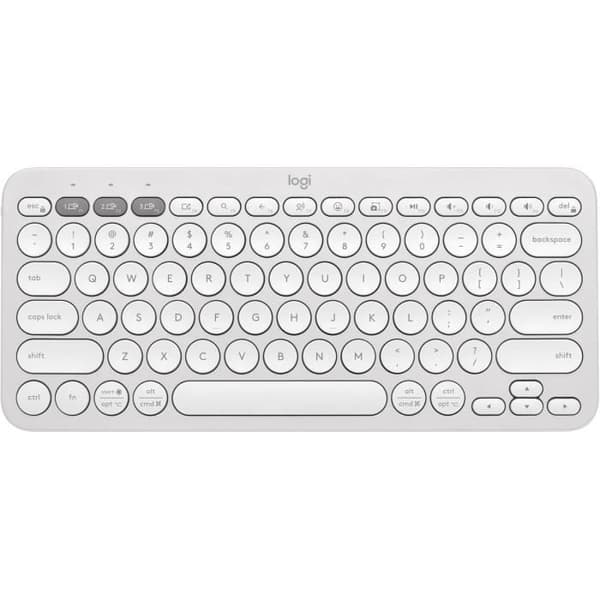 Tangentbord - Logitech - Pebble Keys 2 K380s - QWERTY Pan Nordisk - Bluetooth - Vit