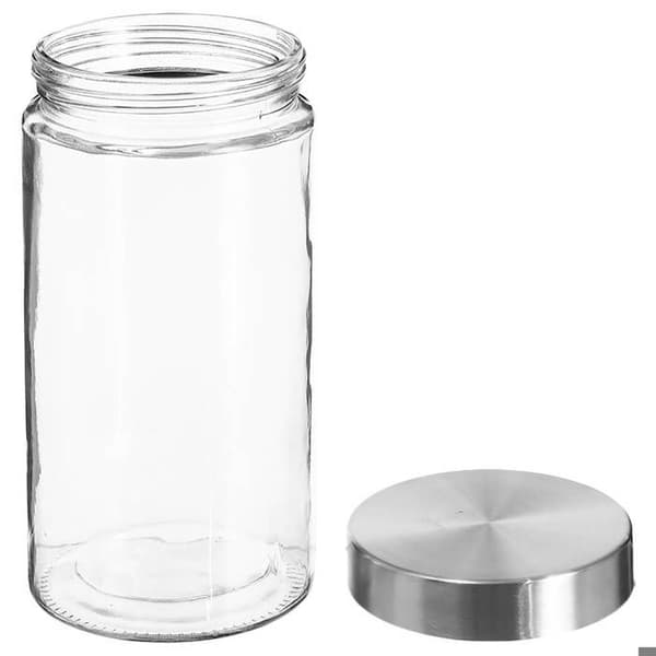 Glasburk med lock i rostfritt stål "Nixo" 1,7L - 5five