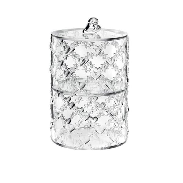Bricka - serveringsfat Guzzini LOT 2 STAPELBARA KÄRLEK TRANSPARENT BEHÅLLARE