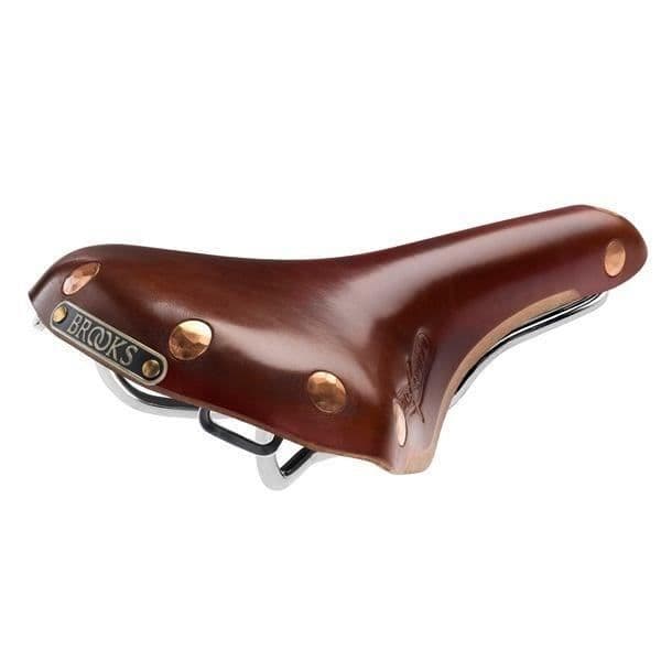 Cykelsadel - BROOKS - Swift Chrome Special - Brun - Kromat chassi - Kopparnitar