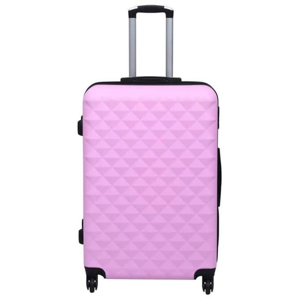 vidaXL 3-delad resväska Set Rosa ABS 92414