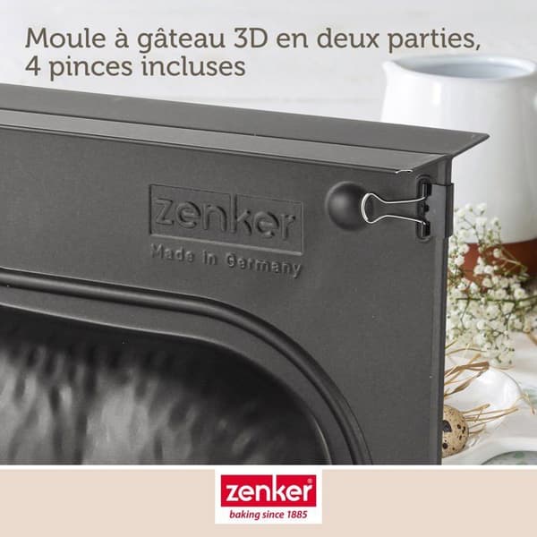 3D Bakform - Zenker - Påsklamm - Stål - 900 ml - Non-stick Teflon