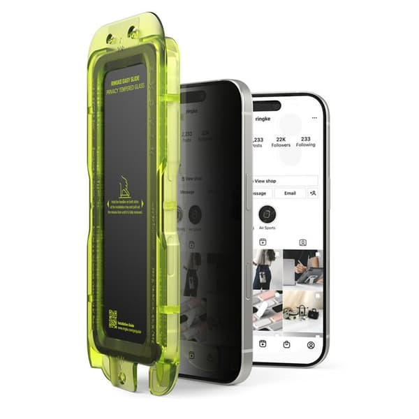 2-pack Ringke Easy Slide Privacy Härdat Glas Skärmskydd för iPhone 17 Pro Max - Integritet