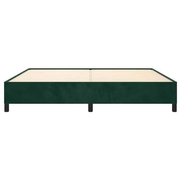 vidaXL Sängram utan madrass mörkgrön 200x200 cm sammet 347345