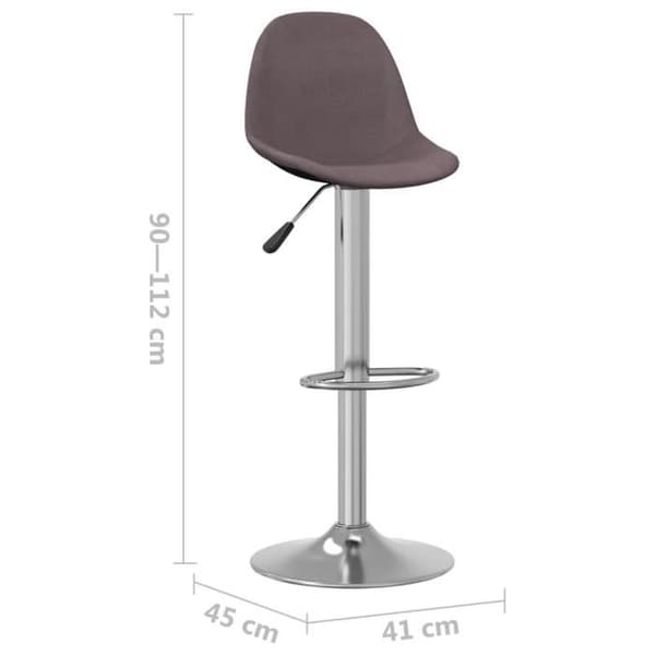 vidaXL Barstolar, 2 st Taupe Tyg