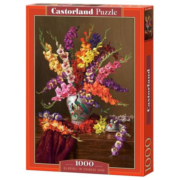 Pussel 1000 bitar: Gladiolus i en kinesisk vas