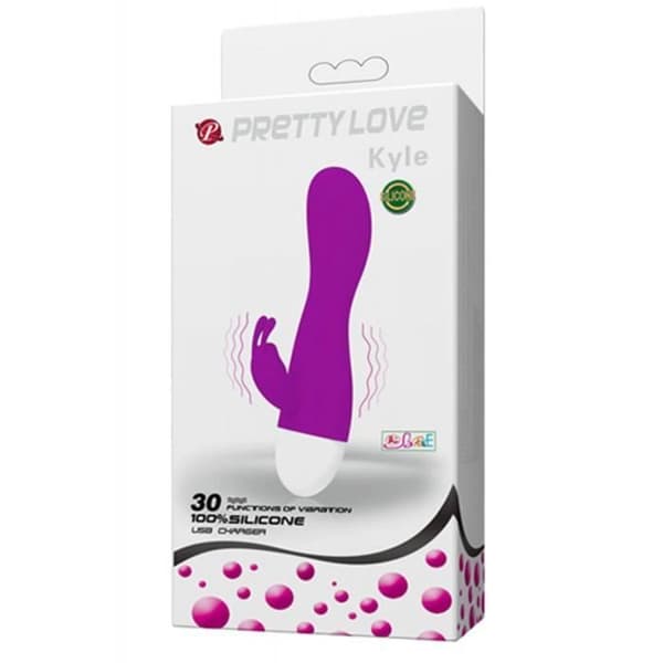 Mini rabbit vibrator 30 funktioner vattentät USB Pink
