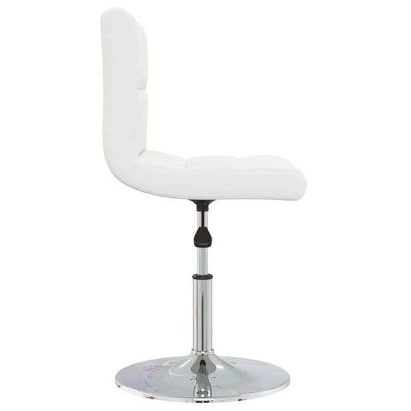 vidaXL Matstolar set om 4 vit konstläder 334189