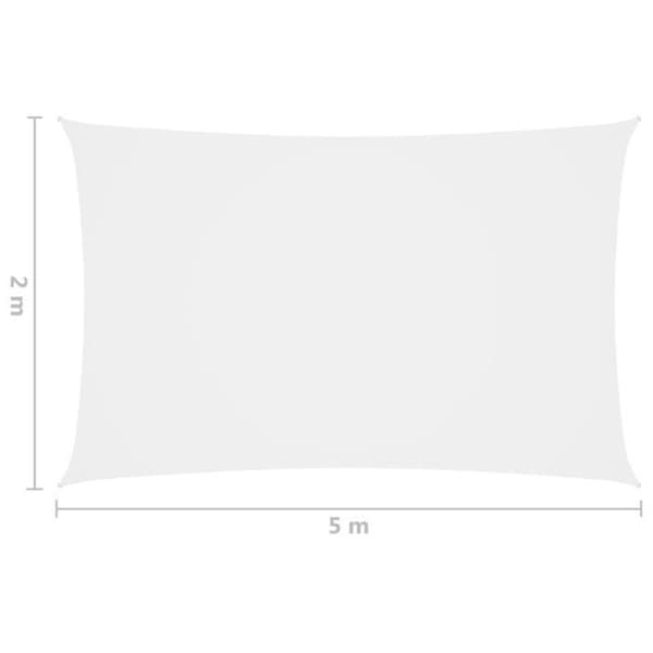vidaXL Parasoll Segel Oxford Tyg Rektangulär 2x5 m Vit