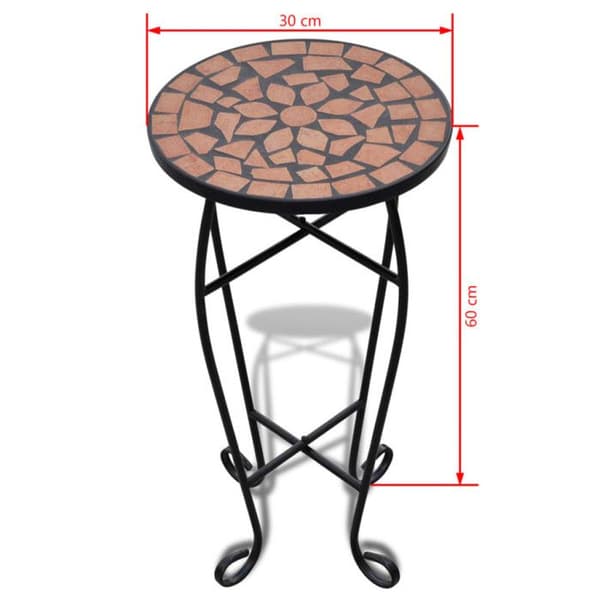 vidaXL Mosaic Terracotta Sidobord 41127