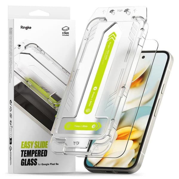 Härdat glas - RINGKE - Google Pixel 9a - Ringke Easy Slide - Paket med 2 - Transparent