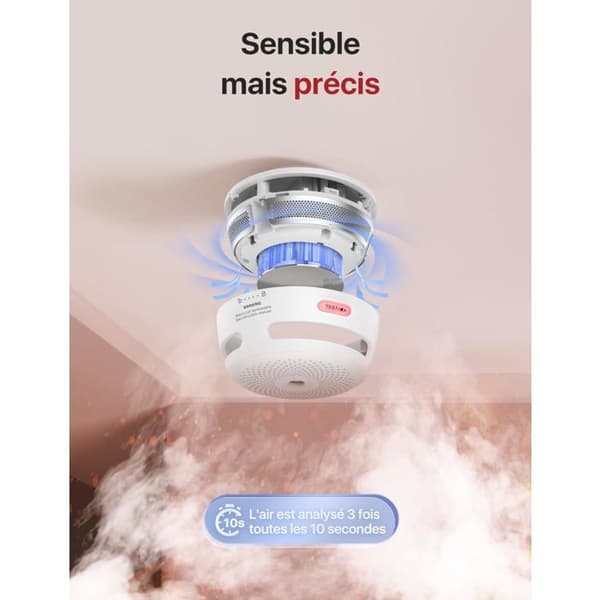Röksensor - X-SENSE - XS01 - 3-pack - 10 års batteritid - Fotoelektrisk sensor