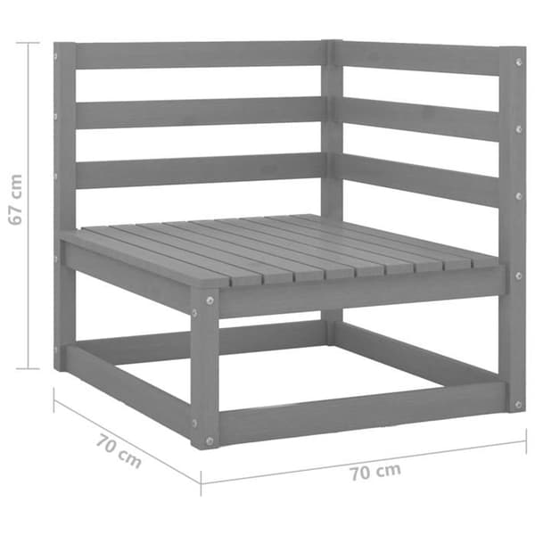 vidaXL 2-sits utomhussoffa Trädgårdssoffa Terrassmöbel Utomhusmöbel Grå trä 3075246
