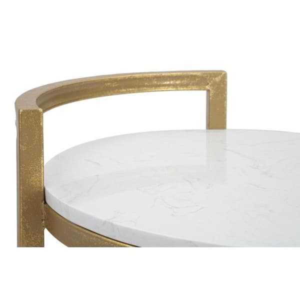 Marmorbord "Alma" 50cm Guld