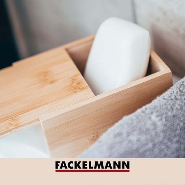 Bambus tvålbehållare med lock Fackelmann Tecno