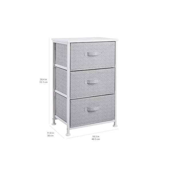Kommod - Amazon Basics - BSK-006WH - 3 lådor - Vit - Samtida