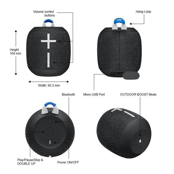 ULTIMATE EARS Wonderboom 2 Bluetooth Högtalare - Svart