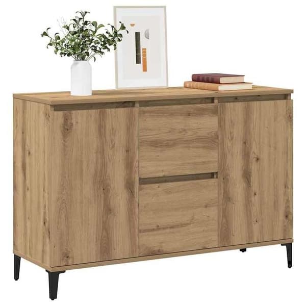 vidaXL Buffé ek hantverk 102x35x70 cm ingenjörsträ 856487