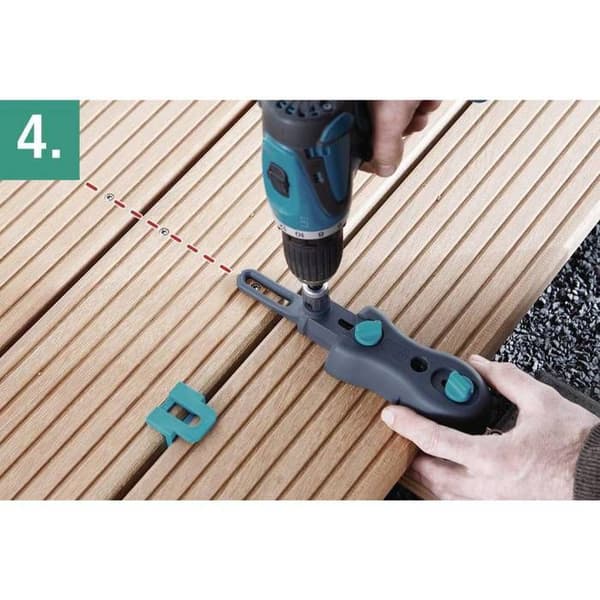 Trädäcksborrsats, med borrguide och startborr - wolfcraft 6960000