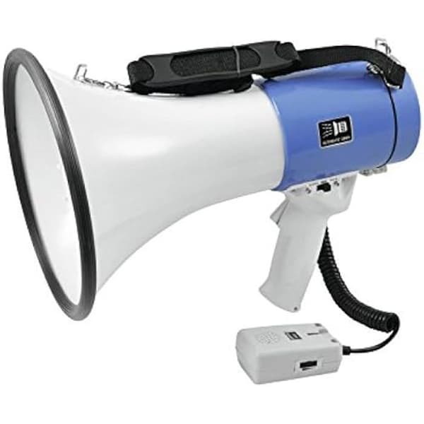 Mégafon - OMNITRONIC - MP-25 - Vit/blå - 800 m - 35 cm