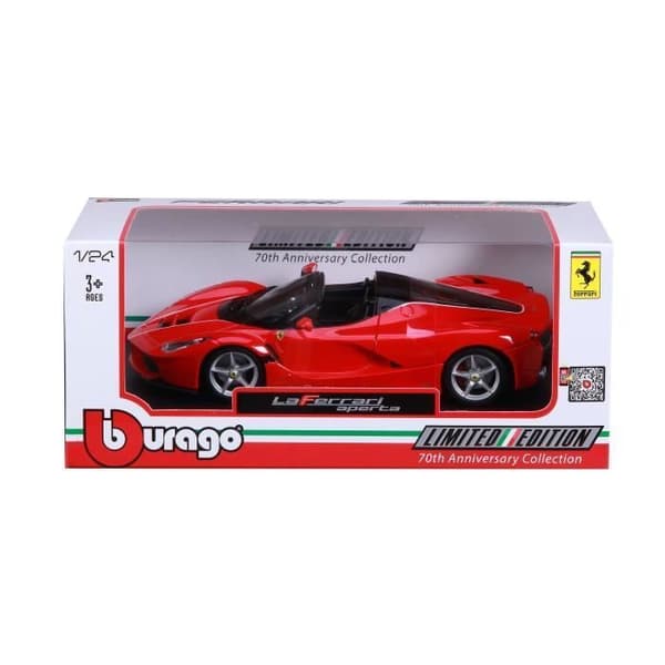 BURAGO 1/24:e skala Aperta Red Metal Ferrari bil