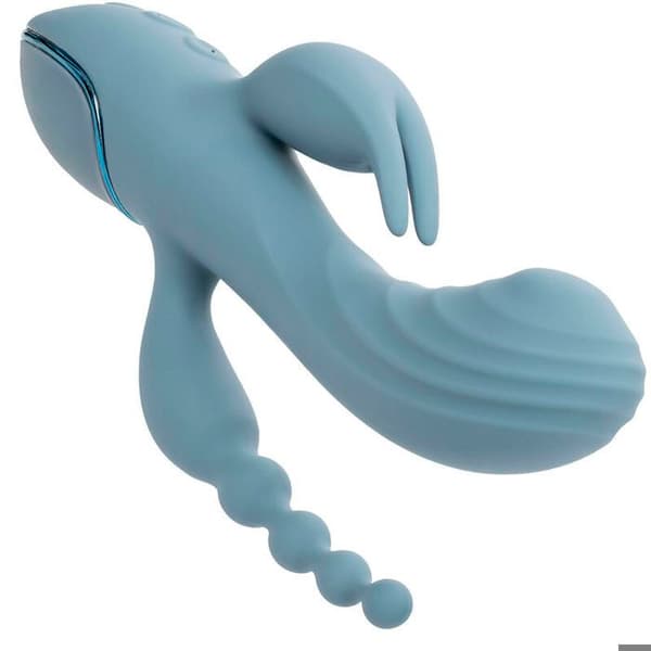 CALEXOTICS - TRIPPEL VIBRATOR EKSTASY GRÅ -
