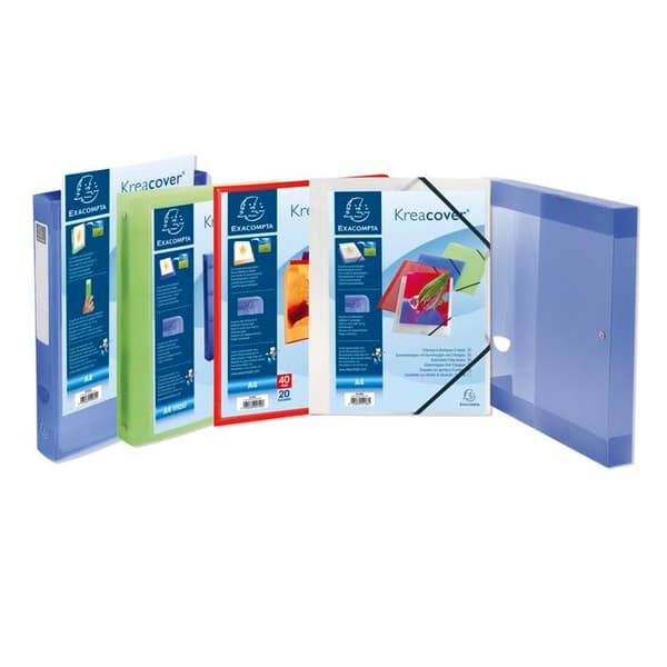 Exacompta 30x Presentationsfickor PP mjuk Krea Cover A4 Vit 43008E