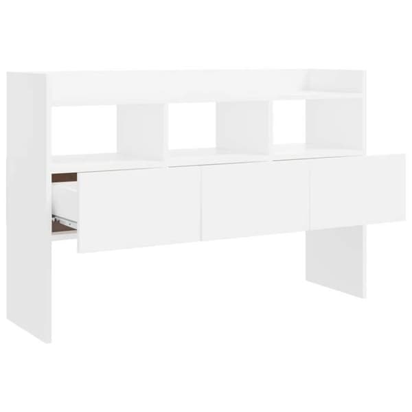 vidaXL Buffé Vit 105x30x70 cm Ingenjörsträ 808377