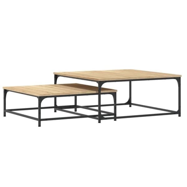 vidaXL Häckande soffbord 2 st Sonoma Oak Engineered Wood 832819