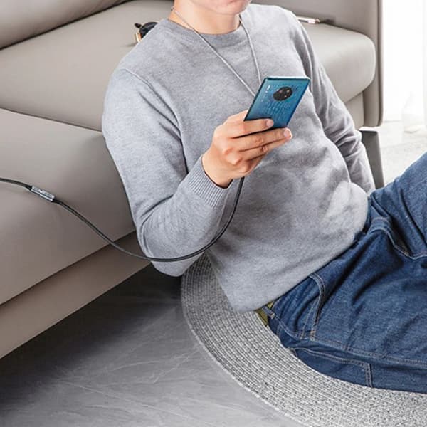 USB-C PD QC 100 W 5 A 10 Gbit/s 0,5 m förlängningskabel - Grå