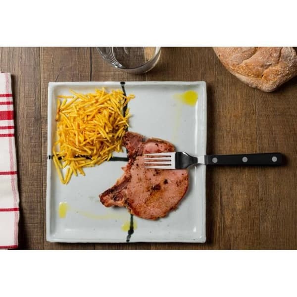 Stekgaffel - ARCOS - Steak Basic - Rostfritt Stål - Svart Polyoxymetylén - 195 mm