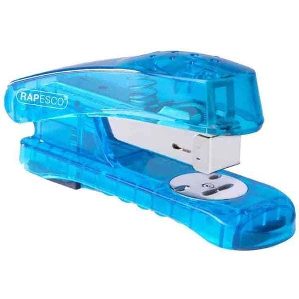 Snapphäftapparat, häftkapacitet: 20 ark Transparent Blue