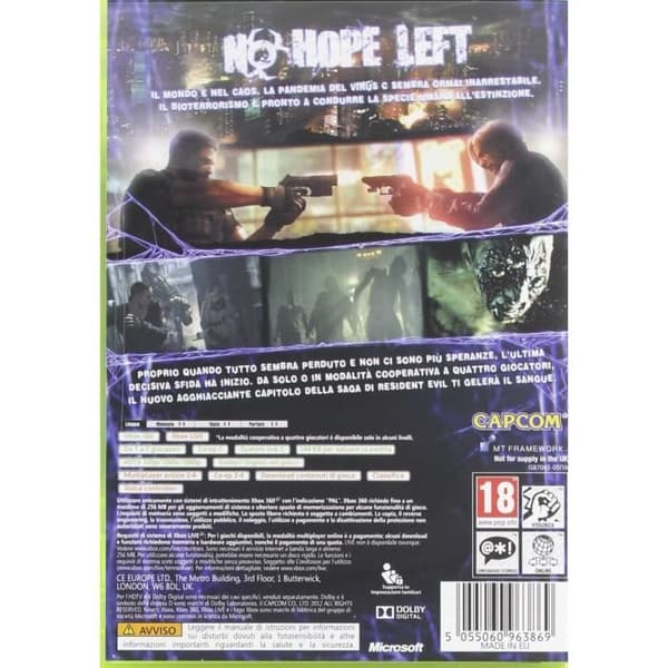 Videospel - HALIFAX - Resident Evil 6 - Xbox 360 - Action - Standardutgåvan - PEGI 18+